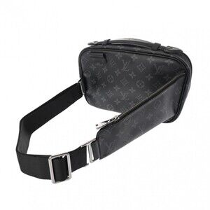 Louis Vuitton Black Canvas Body Bum Monogram Gray Eclipse Bag
